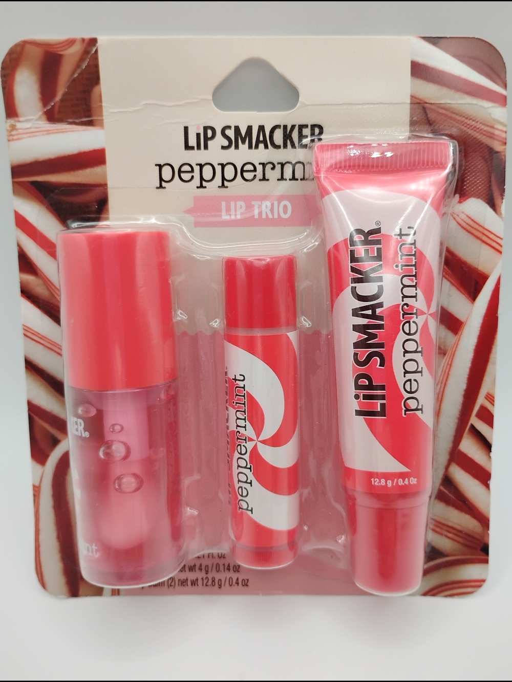 Lip Smacker Peppermint Lip Trio - Pink & Red Packaging